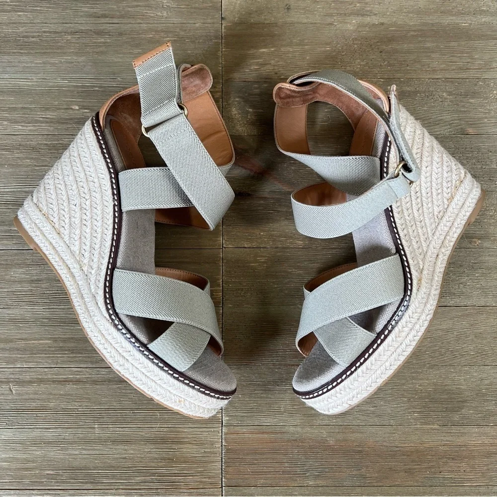 NEW Tory Burch Frieda Espadrille Wedges